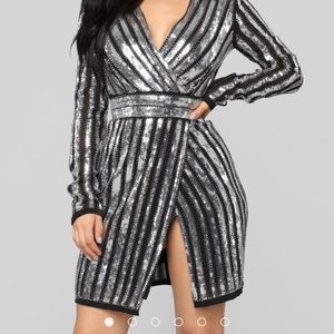 Sequin and rhinestone dress